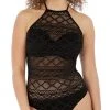 FREYA Sundance High Neck Swimsuit - Black 1 FREYA Sundance High Neck Swimsuit - Black -MARIE JO Shop BraForMe Freya Sundance High Neck Swimsuit AS3974BLK Black F