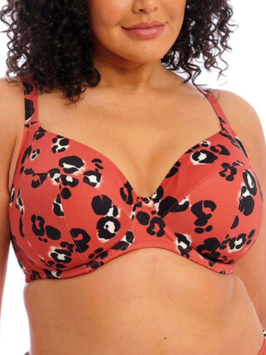 ELOMI Kotiya Plunge Bikini Top - Terracotta 3 ELOMI Kotiya Plunge Bikini Top - Terracotta