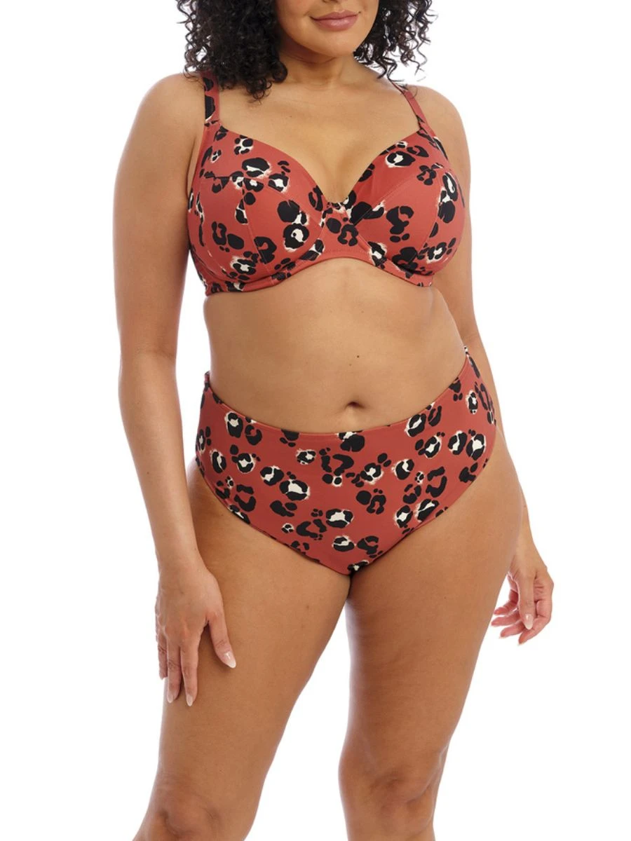 ELOMI Kotiya Plunge Bikini Top - Terracotta 4 ELOMI Kotiya Plunge Bikini Top - Terracotta - Image 2