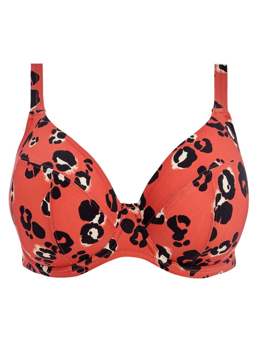 ELOMI Kotiya Plunge Bikini Top - Terracotta 6 ELOMI Kotiya Plunge Bikini Top - Terracotta - Image 4