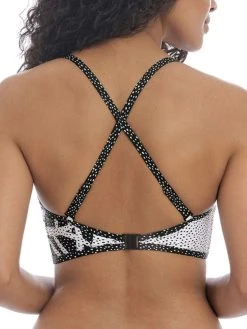 FREYA Gemini Palm Sweetheart Bikini Top - Monochrome -MARIE JO Shop braforme as200510 mom alt5 freya swim gemini palm monochrome underwired bandeau bikini top b