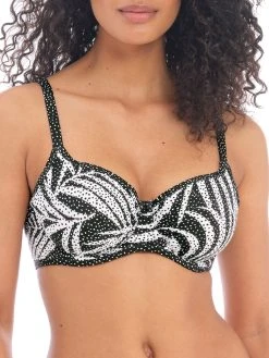 FREYA Gemini Palm Sweetheart Bikini Top - Monochrome