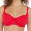 FREYA Sundance Sweetheart Bikini Top - Red -MARIE JO Shop braforme as3970 red freya swim sundance red underwired sweetheart padded bikini top f