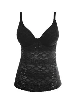 FREYA Sundance Tankini Top - Black -MARIE JO Shop braforme as3972 blk freya swim sundance black underwired tankini top p