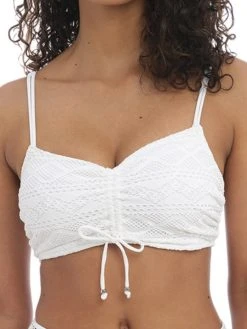 FREYA Sundance Bralette Bikini Top - White -MARIE JO Shop braforme as4000 whe freya swim sundance white bralette bikini top f1