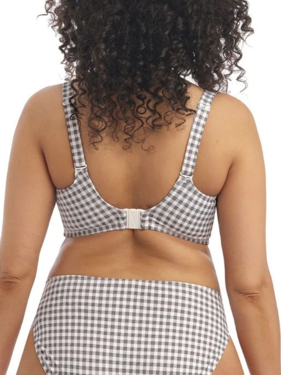 ELOMI Checkmate Plunge Bikini Top - Grey Marl 7 ELOMI Checkmate Plunge Bikini Top - Grey Marl - Image 5