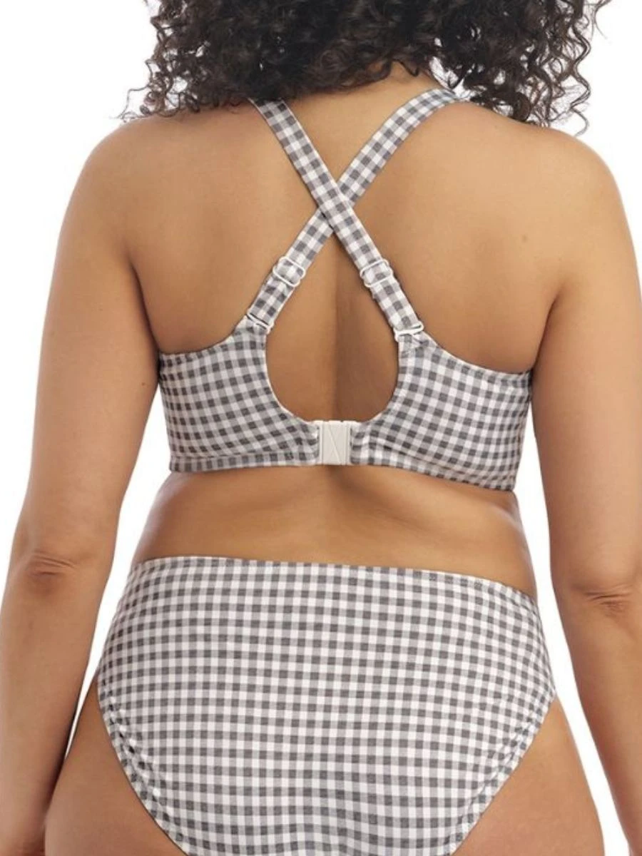 ELOMI Checkmate Plunge Bikini Top - Grey Marl 6 ELOMI Checkmate Plunge Bikini Top - Grey Marl - Image 4