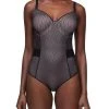 Chantelle Smooth Lines Bodysuit - Black/Beige