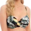 FANTASIE Bamboo Grove Gathered Full Cup Bikini Top - Jet -MARIE JO Shop braforme fantasie 501601 jet f