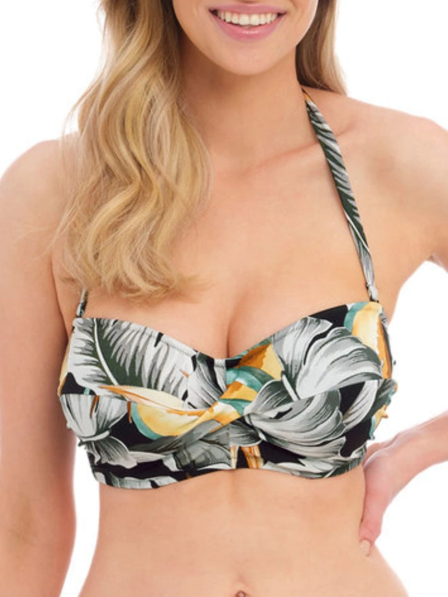 FANTASIE Bamboo Grove Twist Bandeau Bikini Top - Jet 3 FANTASIE Bamboo Grove Twist Bandeau Bikini Top - Jet