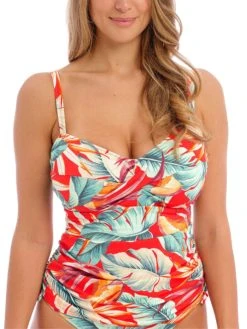 FANTASIE Bamboo Grove Twist Front Tankini - Hot Chilli