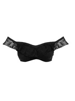 FANTASIE Marseille Bardot Bikini Top - Black -MARIE JO Shop braforme fantasie marseille swimwear bikini top fs6682blk black p