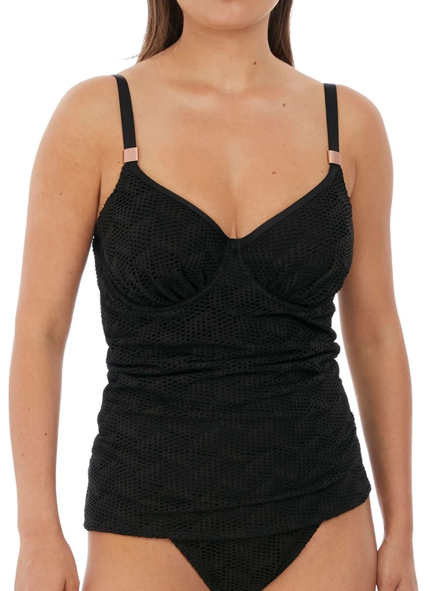 FANTASIE Marseille Bardot Gathered Full Cup Tankini - Black 3 FANTASIE Marseille Bardot Gathered Full Cup Tankini - Black