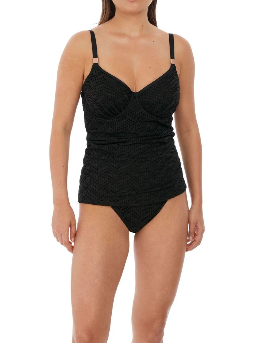 FANTASIE Marseille Bardot Gathered Full Cup Tankini - Black 4 FANTASIE Marseille Bardot Gathered Full Cup Tankini - Black - Image 2