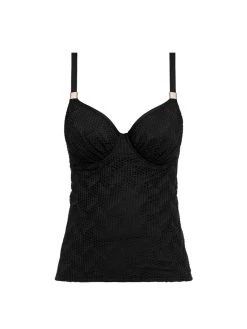 FANTASIE Marseille Bardot Gathered Full Cup Tankini - Black 11 FANTASIE Marseille Bardot Gathered Full Cup Tankini - Black -MARIE JO Shop braforme fantasie marseille swimwear tankini fs6684blk black p