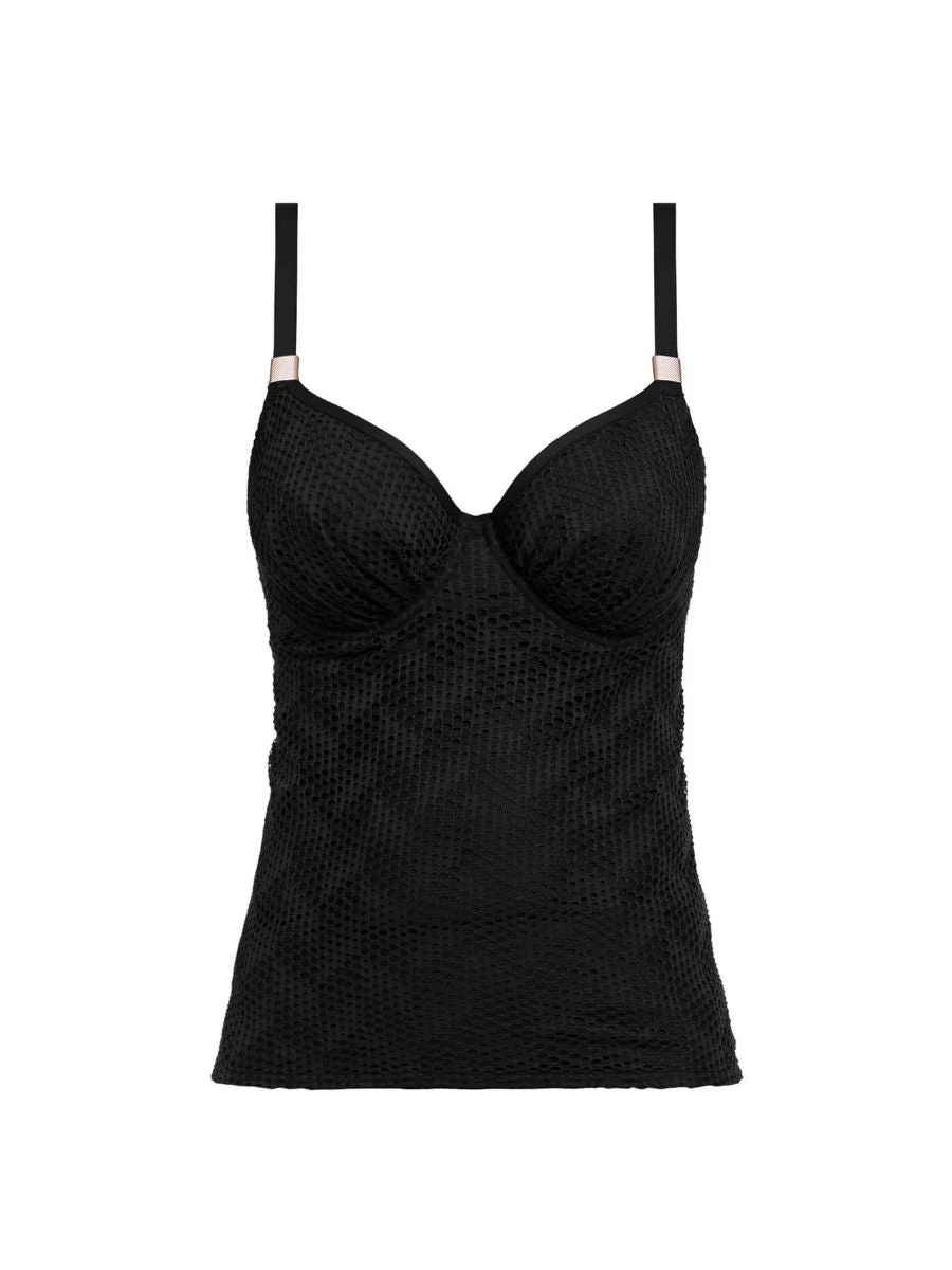 FANTASIE Marseille Bardot Gathered Full Cup Tankini - Black 7 FANTASIE Marseille Bardot Gathered Full Cup Tankini - Black - Image 5