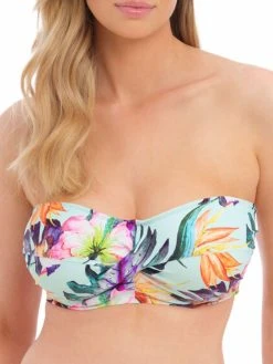 FANTASIE Paradiso Twist Bandeau Bikini Top - Soft Mint