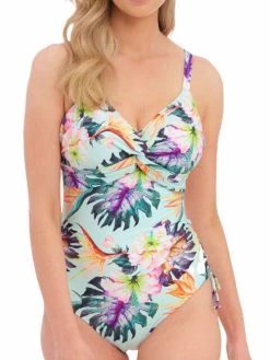 FANTASIE Paradiso Twist Front Adjustable Leg Swimsuit - Soft Mint