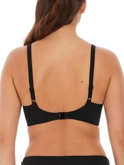 FANTASIE San Remo Gathered Full Cup Bikini Top - Black/White -MARIE JO Shop braforme fantasie san remo bikini brief fs6509bli b