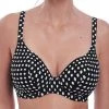 FANTASIE Santa Monica Plunge Bikini Top - Black/White