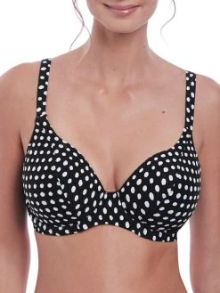 FANTASIE Santa Monica Plunge Bikini Top - Black/White