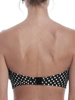 FANTASIE Santa Monica Bandeau Bikini Top - Black/White -MARIE JO Shop braforme fantasie santa monica fs6723 bli black white uw bandeau multiway strap b2