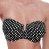 FANTASIE Santa Monica Bandeau Bikini Top - Black/White 1 FANTASIE Santa Monica Bandeau Bikini Top - Black/White -MARIE JO Shop braforme fantasie santa monica fs6723 bli black white uw bandeau multiway strap f