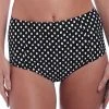 FANTASIE Santa Monica High Waisted Bikini Brief - Black/White