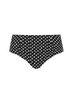 FANTASIE Santa Monica High Waisted Bikini Brief - Black/White -MARIE JO Shop braforme fantasie santa monica fs6727 bli black white high rise bikini brief p