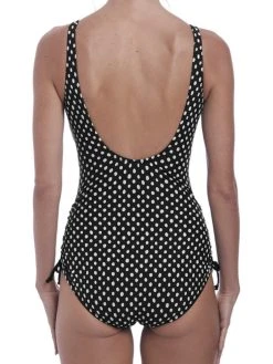 FANTASIE Santa Monica Adjustable Leg Swimsuit - Black/White -MARIE JO Shop braforme fantasie santa monica fs6729 bli black white uw v neck adjustable leg swimsuit b