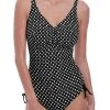 FANTASIE Santa Monica Adjustable Leg Swimsuit - Black/White