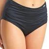 FANTASIE Versailles Deep Gathered Control Bikini Brief - Black -MARIE JO Shop braforme fantasie swim versailles fs5752 blk black deep gathered control bikini brief f