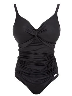 FANTASIE Versailles Twist Control Swimsuit - Black -MARIE JO Shop braforme fantasie swim versailles fs5754 blk black underwired twist front control swimsuit p