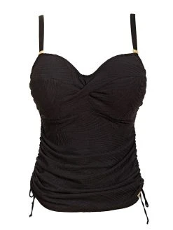 FANTASIE Ottawa Twist Front Tankini Top - Black 11 FANTASIE Ottawa Twist Front Tankini Top - Black -MARIE JO Shop braforme fantasie swimwear fs6356 blk uw twist front tankini top p