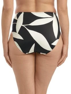 FANTASIE Ile De Re High Waist Bikini Brief - Black & Cream -MARIE JO Shop braforme fantasie swimwear ile de re black cream high waist bikini brief fs500978 b