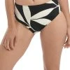 FANTASIE Ile De Re High Waist Bikini Brief - Black & Cream -MARIE JO Shop braforme fantasie swimwear ile de re black cream high waist bikini brief fs500978 f