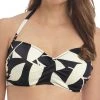 FANTASIE Ile De Re Twist Bandeau Bikini Top - Black & Cream