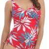 FANTASIE Santos Beach V-Neck Swimsuit - Pomegranate -MARIE JO Shop braforme fantasie swimwear santos beach pomegranate uw v neck swimsuit with adjustable leg fs501130 f