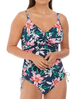 FANTASIE Port Maria Twist Front Adjustable Leg Swimsuit - Ink