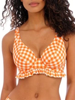 FREYA Check In High Apex Bikini Top - Zest