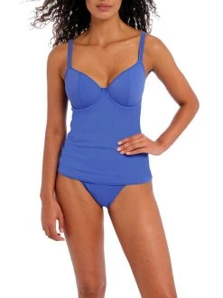 FREYA Jewel Cove Tankini Top - Plain Azure -MARIE JO Shop braforme freya as7238 ple fl