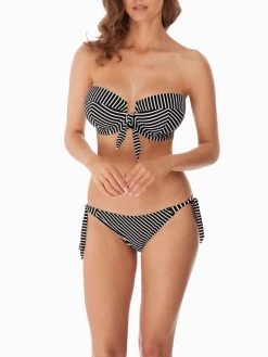 FREYA Beach Hut Bandeau Bikini Top - Black -MARIE JO Shop braforme freya beachhut as6791 blk fl