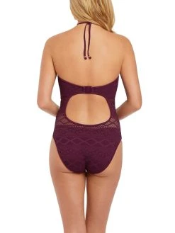 FREYA Sundance High Neck Swimsuit - Black Cherry -MARIE JO Shop braforme freya fresun3974 bch b