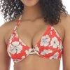 FREYA Hibiscus Beach Halter Bikini Top - Sunset -MARIE JO Shop braforme freya hibiscus beach sunset uw halter bikini top as201204 f