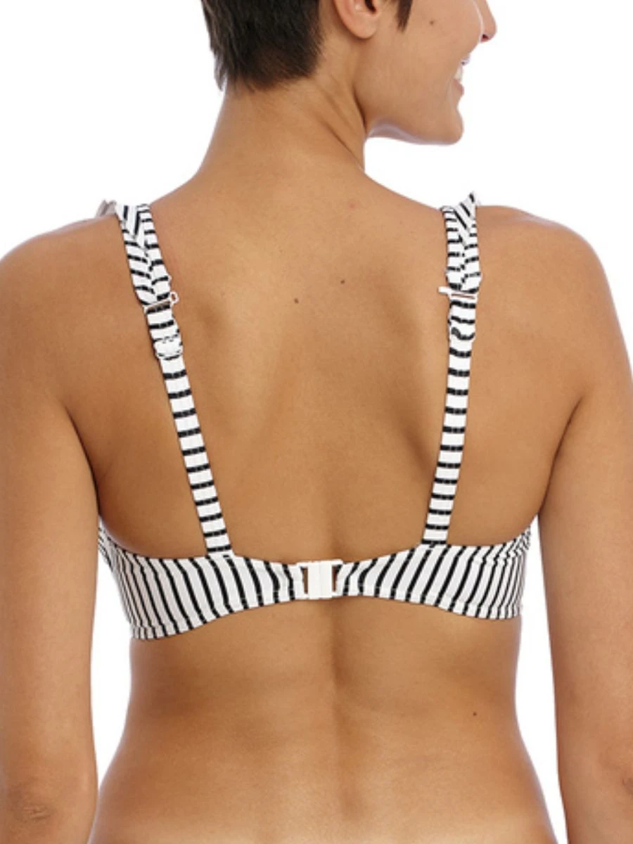 FREYA Jewel Cove High Apex Bikini Top - Stripe Black 6 FREYA Jewel Cove High Apex Bikini Top - Stripe Black - Image 4