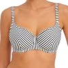 FREYA Jewel Cove Sweetheart Bikini Top - Stripe Black