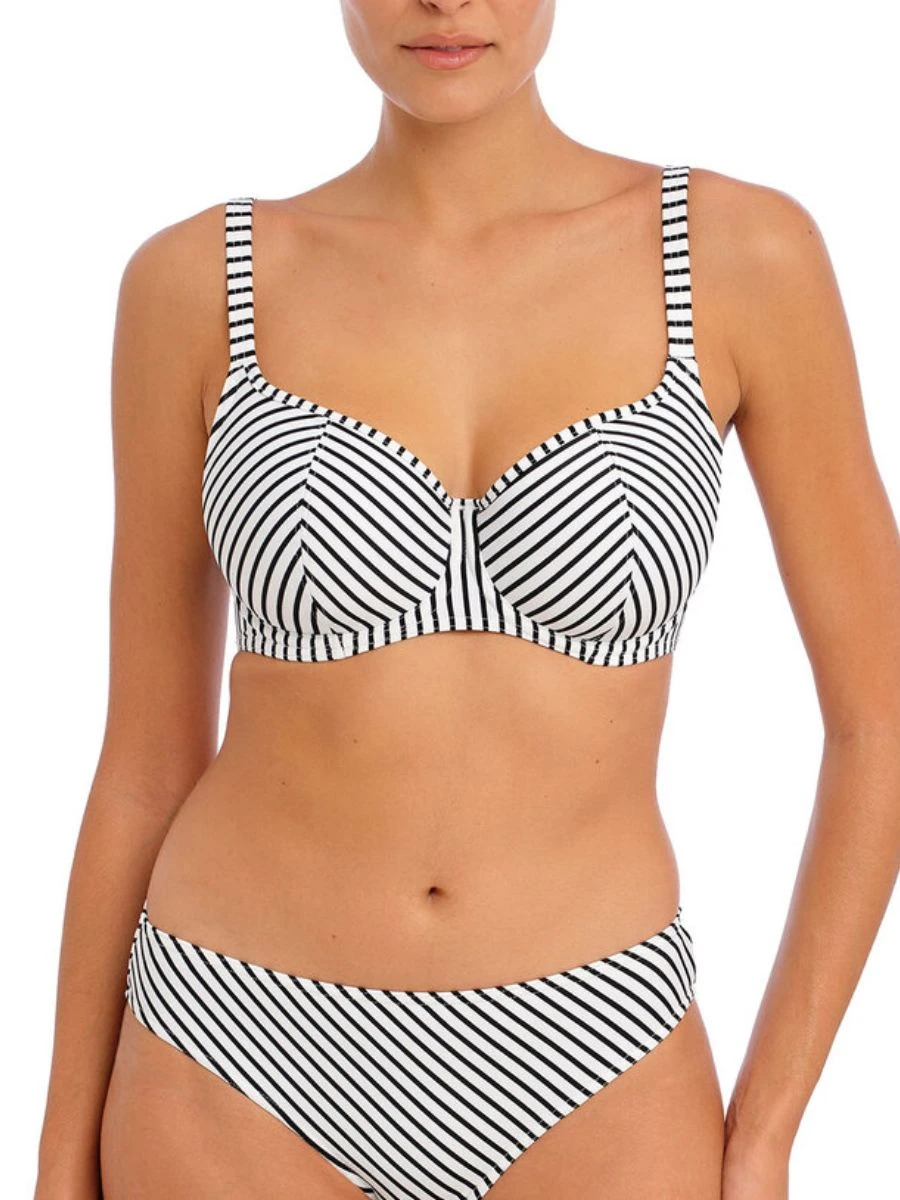 FREYA Jewel Cove Sweetheart Bikini Top - Stripe Black 4 FREYA Jewel Cove Sweetheart Bikini Top - Stripe Black - Image 2