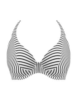 FREYA Jewel Cove Halter Bikini Top - Stripe Black -MARIE JO Shop braforme freya jewel 20cove 7232 sbl plain