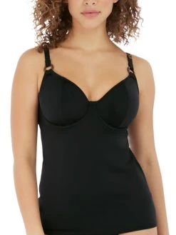FREYA Coco Wave Plunge Tankini Top - Black