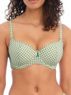 FREYA Check In Sweetheart Bikini Top - Khaki